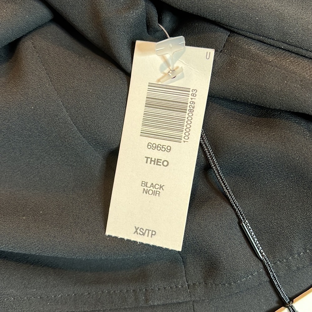 NWT Aritzia Babaton Theo Black Midi Wrap Dress Size XS - Picture 8 of 9